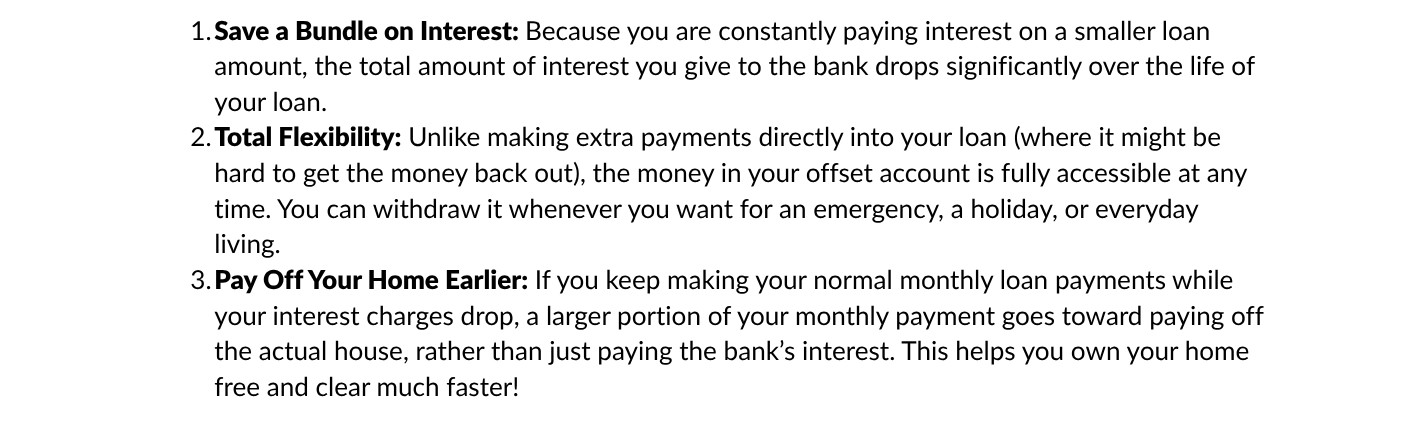 Benefits of having Offset Accounts